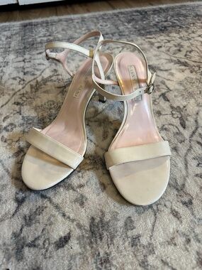 Gianni Bini Ivory Ankle-Strap Heels